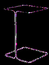 Zakhouder met foliestiek Metalen zakhouder met foliestiek voor het verzamelen van groot verpakkingsafval. hoogte voorzijde 0 cm, achterzijde cm. 0 ltr l., b.