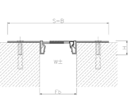 afgewerkte oppervlak. Makkelijk te reinigen TYPE 321-050 321-080 321-100 321-120 321-140 Fb tot 50 80 100 120 140 H 15 15 15 15 15 B ca. 140 170 190 210 230 S ca.