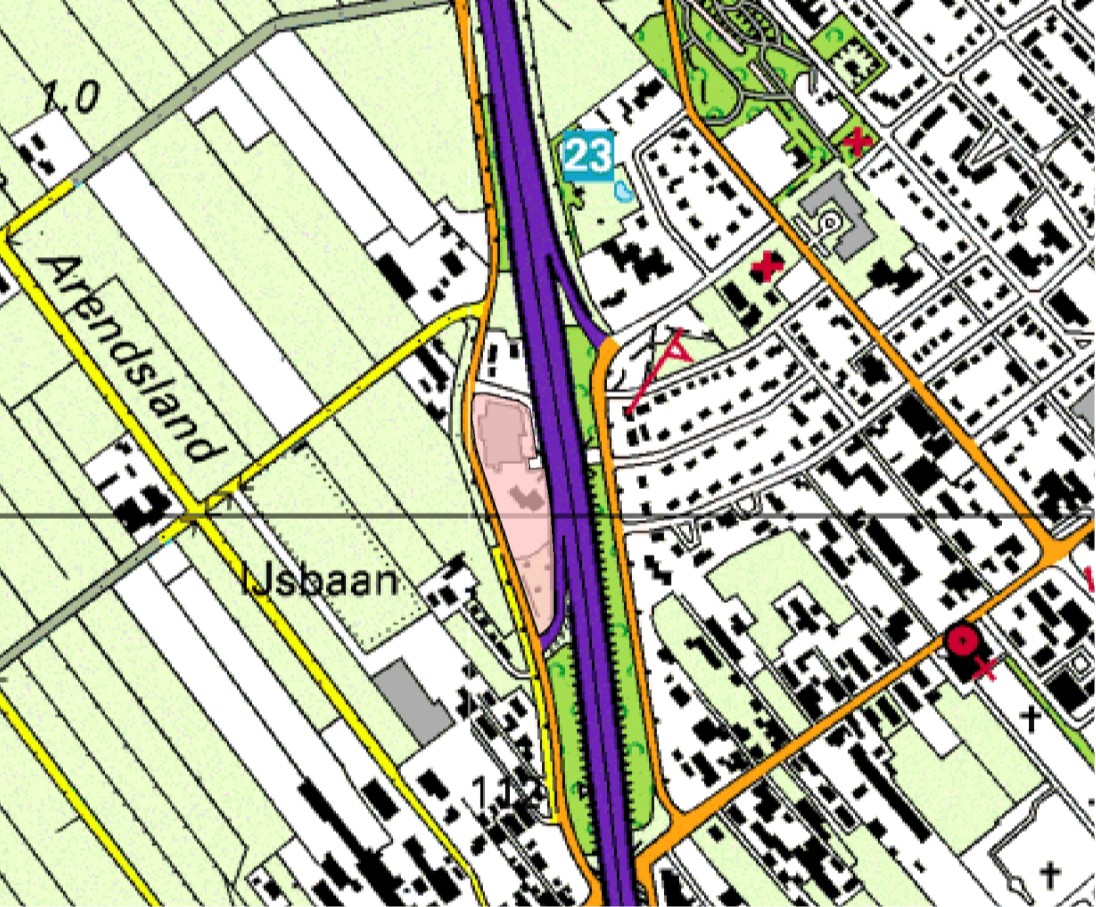 Externe veiligheid A28 Lidl Staphorst 10 3. Uitgangspunten risicoberekening 3.1. Plangebied Figuur 2 toont de ligging van het plangebied ten westen van de A28 ter hoogte van hectometer 1124.