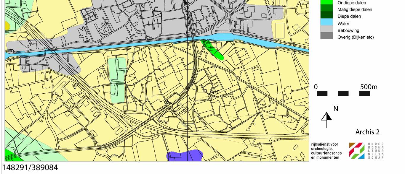 Archeologisch Centrum Eindhoven rapport 39 Afbeelding 4. Geomorfologische kaart uit ARCHIS II met daarop in rood het plangebied. 2.3. Huidig en toekomstig gebruik Op afbeelding 5 is in groen aangegeven waar vernieuwing en nieuwbouw zullen plaatshebben.