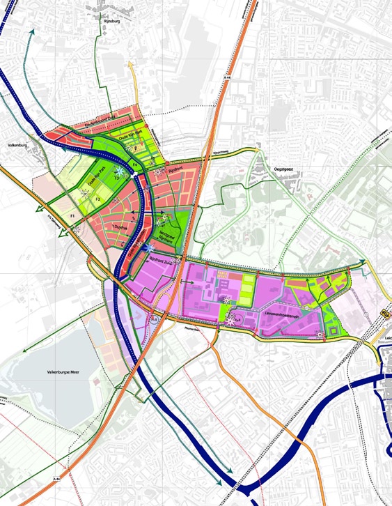 STRATEGISCH MASTERPLAN KNOOP LEIDEN WEST INLEIDING Masterplan Nieuw-Rhijngeest Het plangebied Nieuw-Rhijngeest in Oegstgeest is strategisch gelegen in een regio die aan grote veranderingen onderhevig