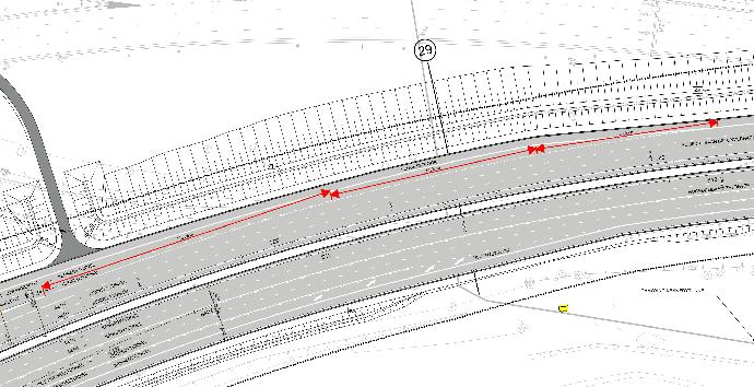 f. Type, onderlinge afstand en ontwerp van op- en afritten, complexen, kruisingen zoals spoorovergangen en overbruggingen en kruispunten Probleem 3 : Grondplan 1: E17 Gent -> Antwerpen Weeflengte te