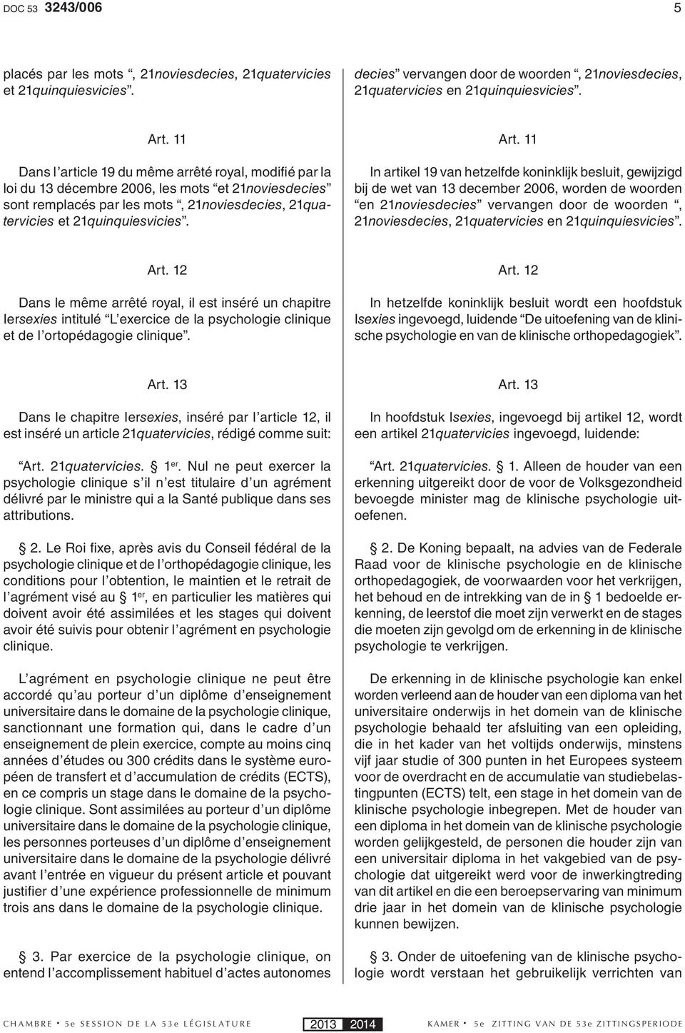 11 In artikel 19 van hetzelfde koninklijk besluit, gewijzigd bij de wet van 13 december 2006, worden de woorden en 21noviesdecies vervangen door de woorden, 21noviesdecies, 21quatervicies en