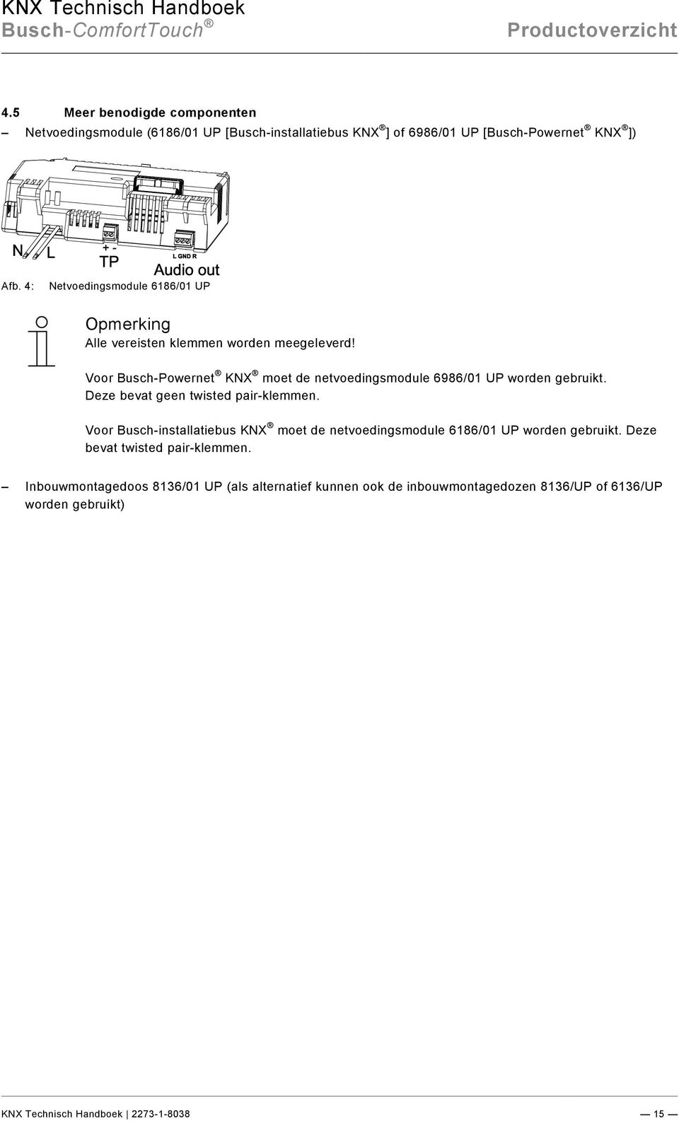 Ebene/U - Z/Weitere benötigte Komponenten @ 33\mod_1361366730557_71511.docx @ 278304 @ 11111222 @ 1 4.5 Meer benodigde componenten Pos : 13.10.