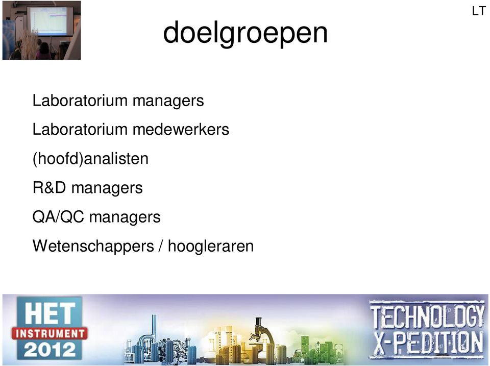 (hoofd)analisten R&D managers