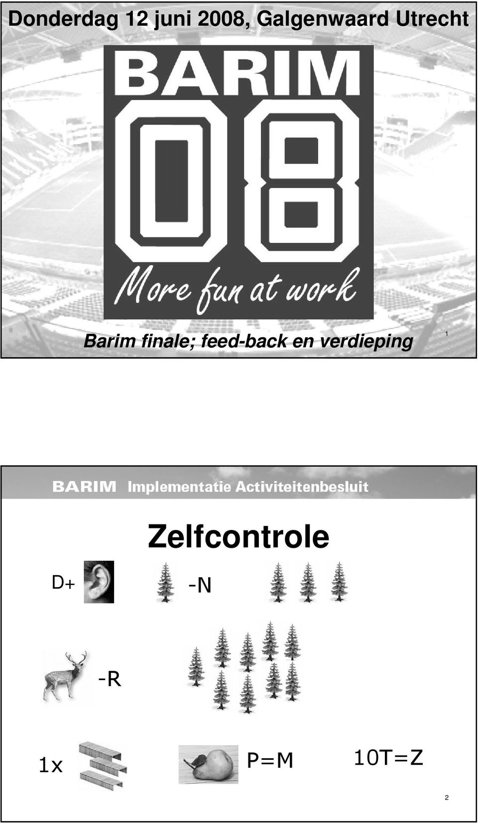 finale; feed-back en