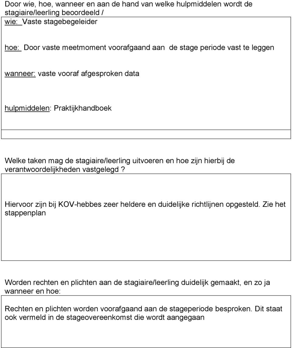 verantwoordelijkheden vastgelegd? Hiervoor zijn bij KOV-hebbes zeer heldere en duidelijke richtlijnen opgesteld.