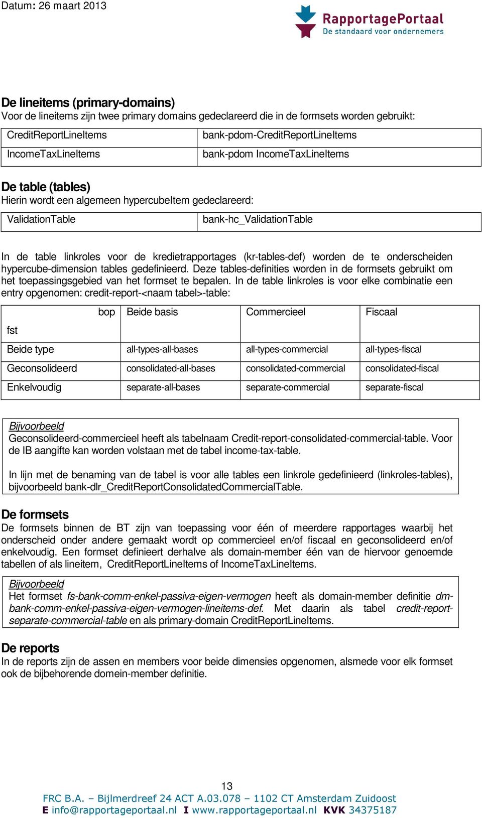 (kr-tables-def) worden de te onderscheiden hypercube-dimension tables gedefinieerd. Deze tables-definities worden in de formsets gebruikt om het toepassingsgebied van het formset te bepalen.