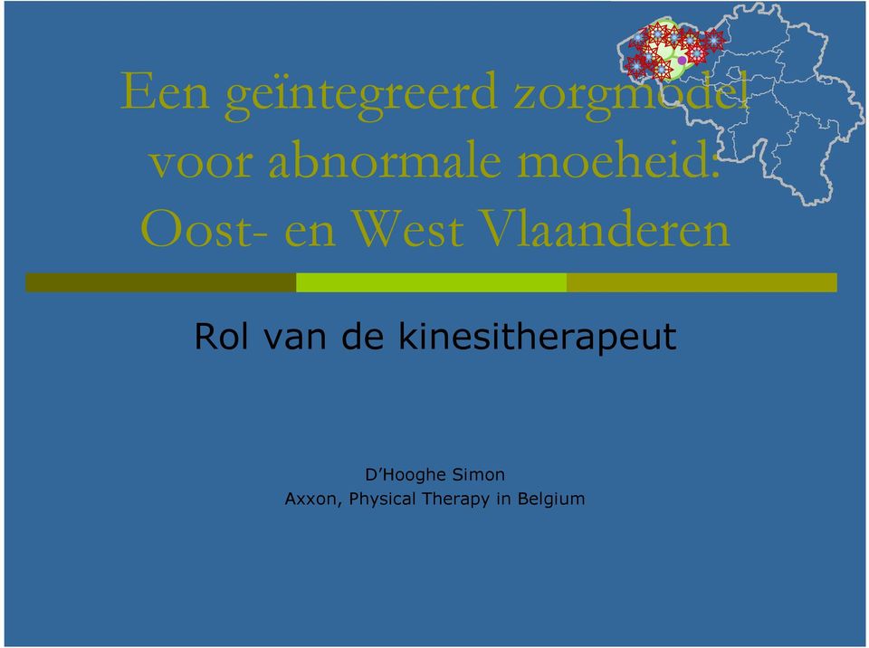 Vlaanderen Rol van de kinesitherapeut