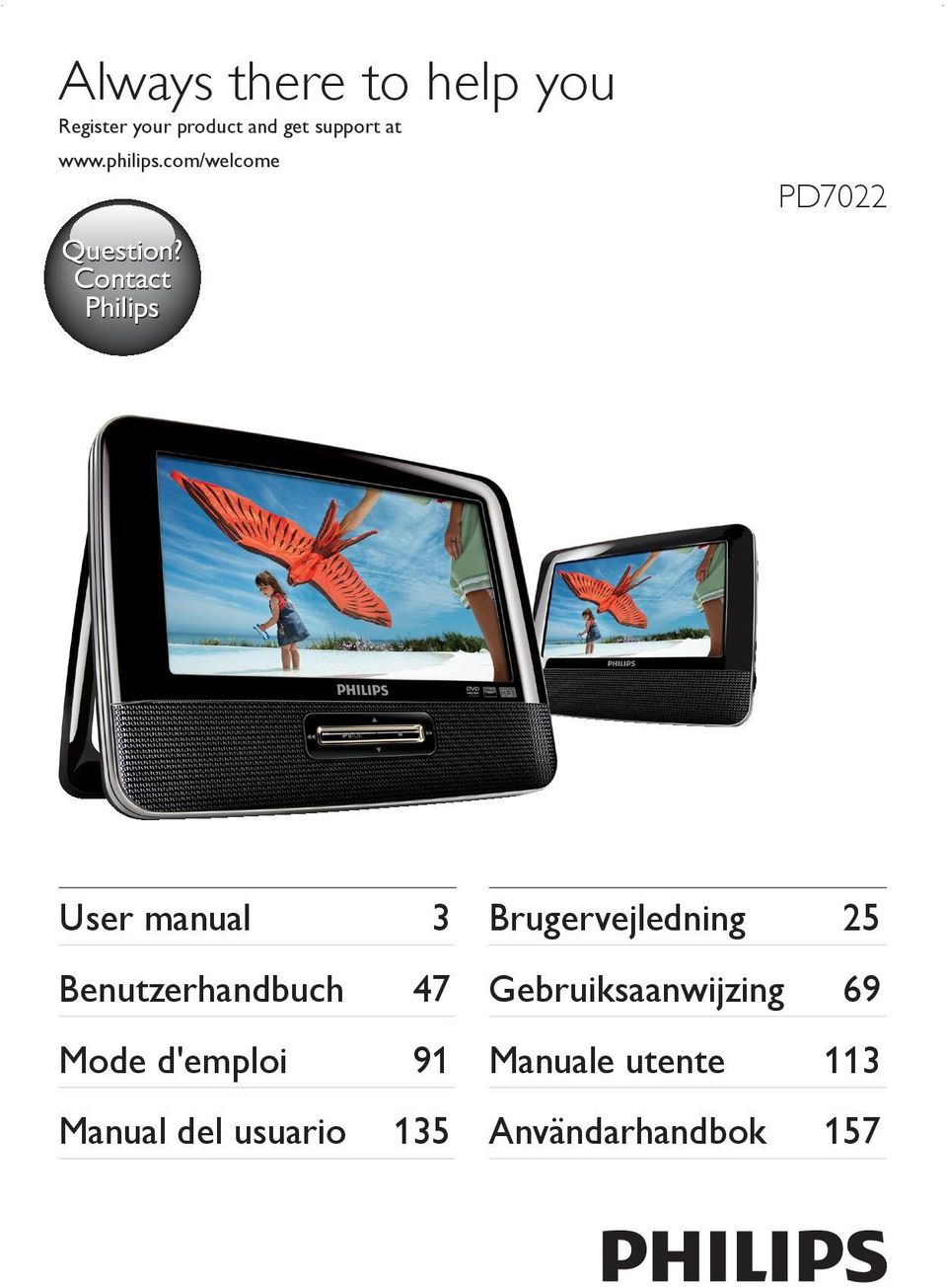 Contact Philips PD7022 User manual 3 Benutzerhandbuch 47 Mode