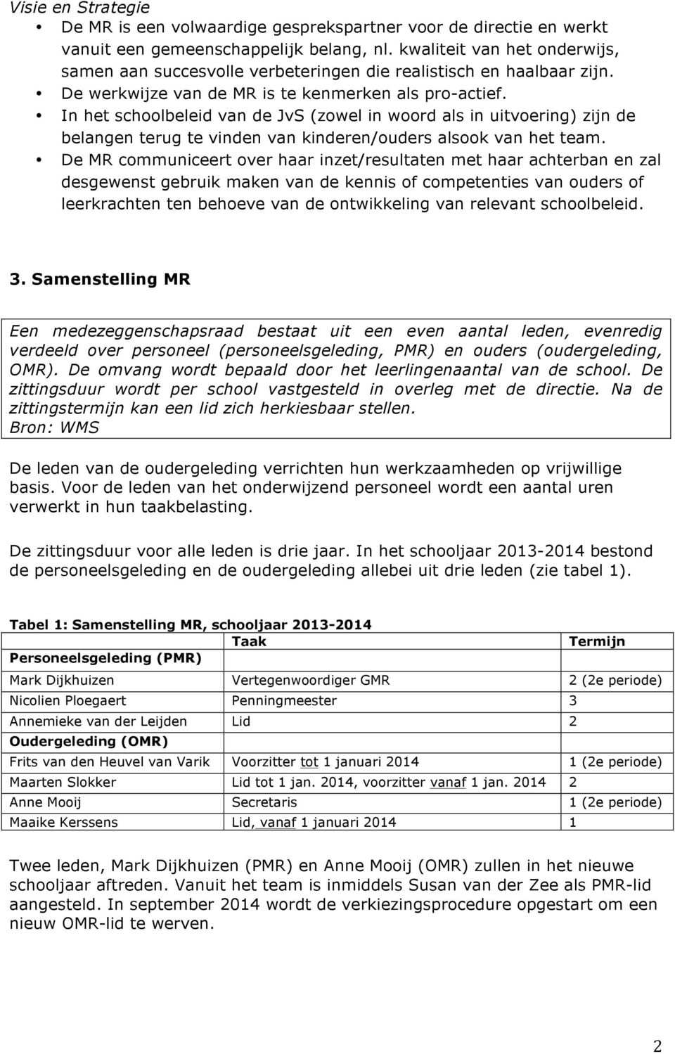 In het schoolbeleid van de JvS (zowel in woord als in uitvoering) zijn de belangen terug te vinden van kinderen/ouders alsook van het team.