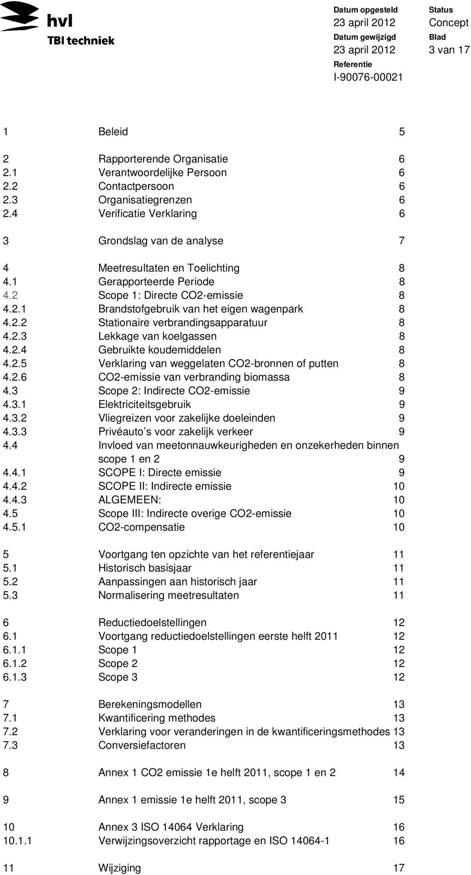 2.2 Stationaire verbrandingsapparatuur 8 4.2.3 Lekkage van koelgassen 8 4.2.4 Gebruikte koudemiddelen 8 4.2.5 Verklaring van weggelaten CO2-bronnen of putten 8 4.2.6 CO2-emissie van verbranding biomassa 8 4.