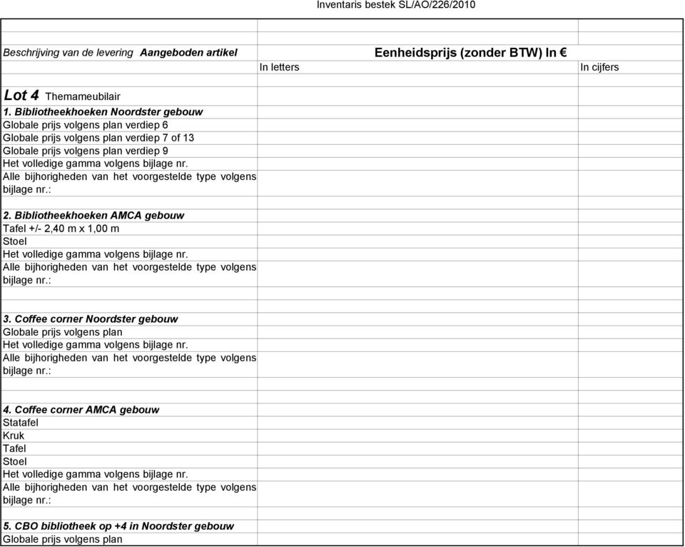 7 of 13 Globale prijs volgens plan verdiep 9 2.