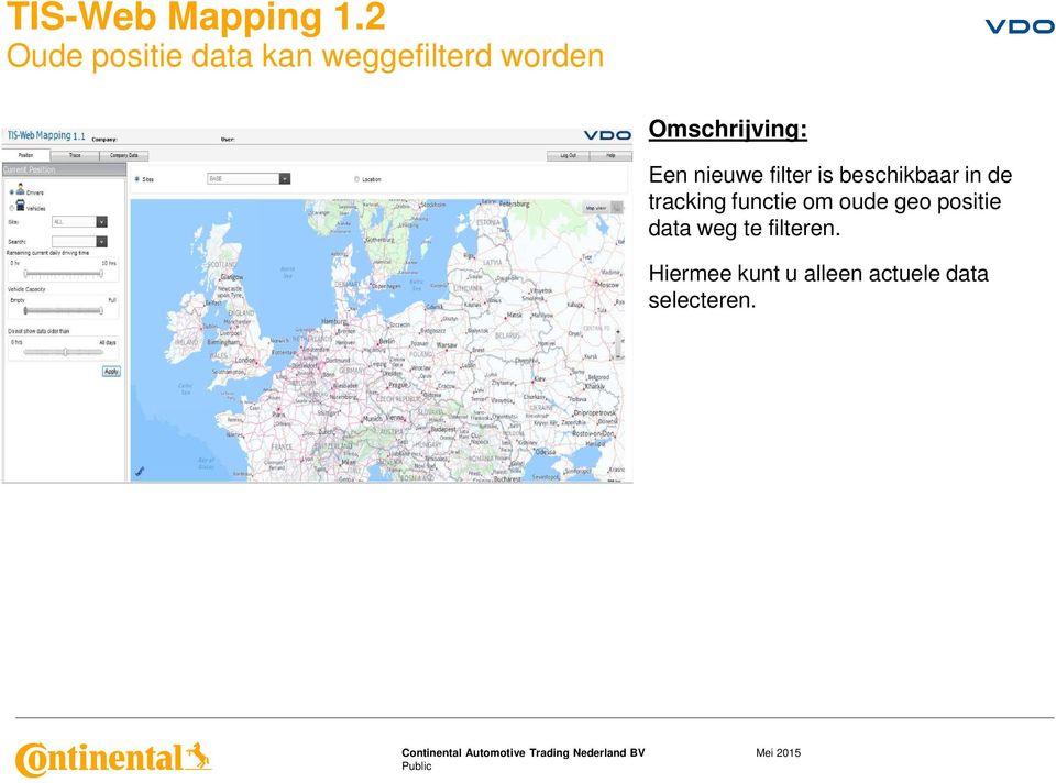 nieuwe filter is beschikbaar in de tracking functie