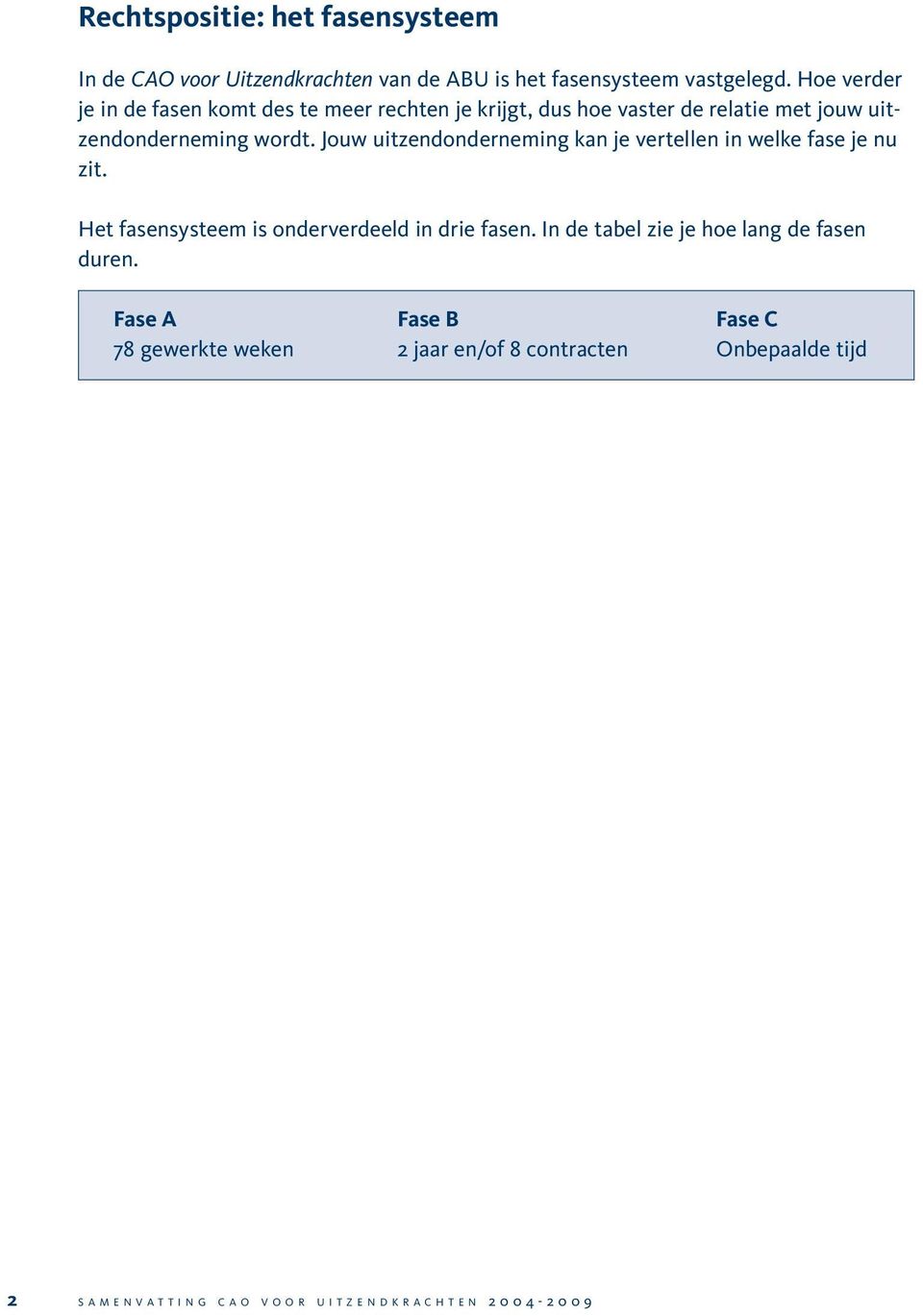 Jouw uitzendonderneming kan je vertellen in welke fase je nu zit. Het fasensysteem is onderverdeeld in drie fasen.