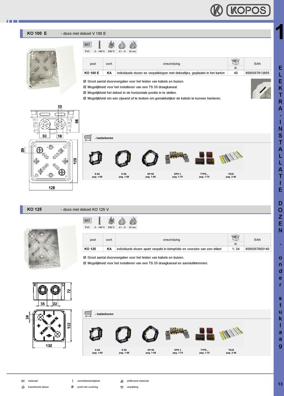 168 PVC 5 +60 C 850 C 1 D 30 sc. P96 pag. 168 P 3 pag. 170 YP0... pag. 170 pst cf.