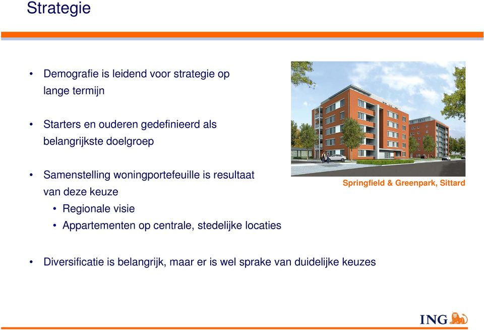 van deze keuze Regionale visie Appartementen op centrale, stedelijke locaties