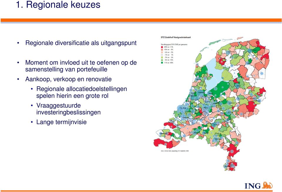 Aankoop, verkoop en renovatie Regionale allocatiedoelstellingen spelen