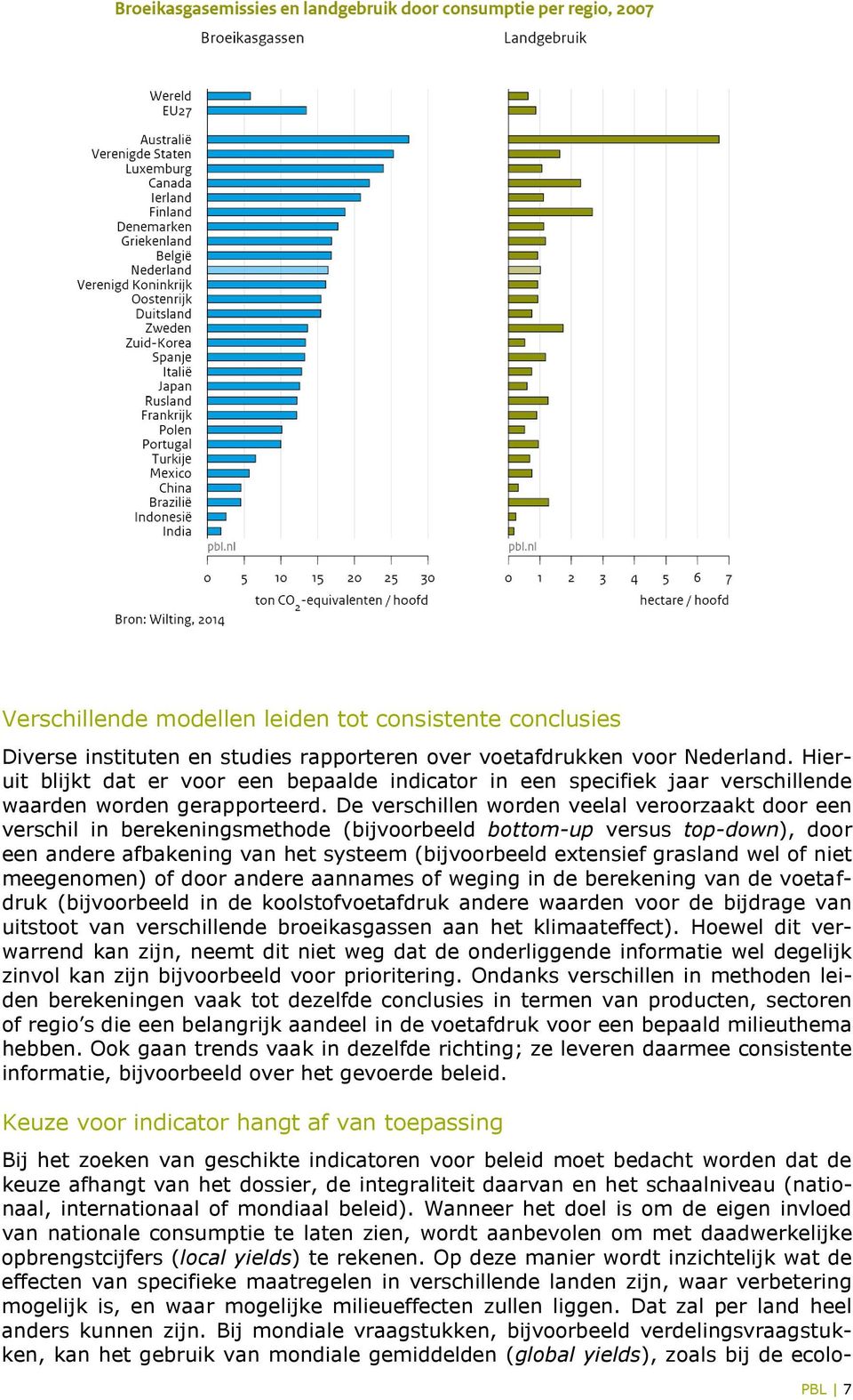 De verschillen worden veelal veroorzaakt door een verschil in berekeningsmethode (bijvoorbeeld bottom-up versus top-down), door een andere afbakening van het systeem (bijvoorbeeld extensief grasland