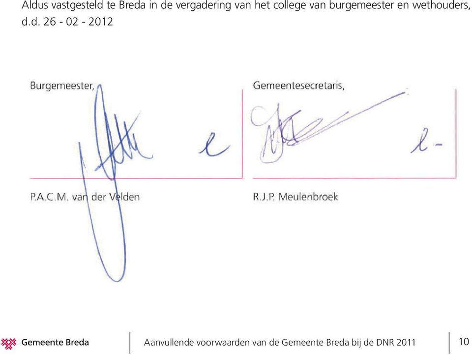 college van burgemeester en