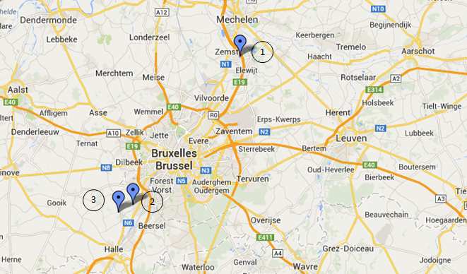2 Materiaal en methode 2.1 Onderzoeksgebied In de provincie Vlaams-Brabant zijn drie meervormige wateren bemonsterd (figuur 2.1).