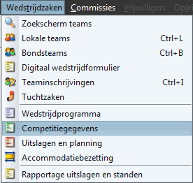 2.3 Standaard sortering Het rapport is als volgt gesorteerd: 1) Beker, Zaterdag, Zondag, Zaalvoetbal.