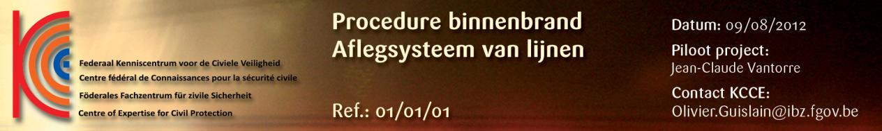 Piloot van de procedure: Jean-Claude VANTORRE Voorzitter Valideringscommissie: Lt-Kol ir VANDEVOORDE Directeur KCCE : Johan SCHOUPS Date :... Date :... Date :... Visa :.