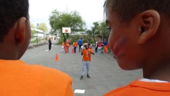 Koningsspelen! Vandaag waren de Koningsspelen op onze school.