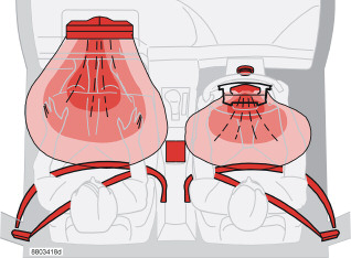 01 Veiligheid Airbags (SRS) 01 SRS-systeem SRS-systeem, auto met het stuur links Het SRS-systeem bestaat uit airbags en sensoren.