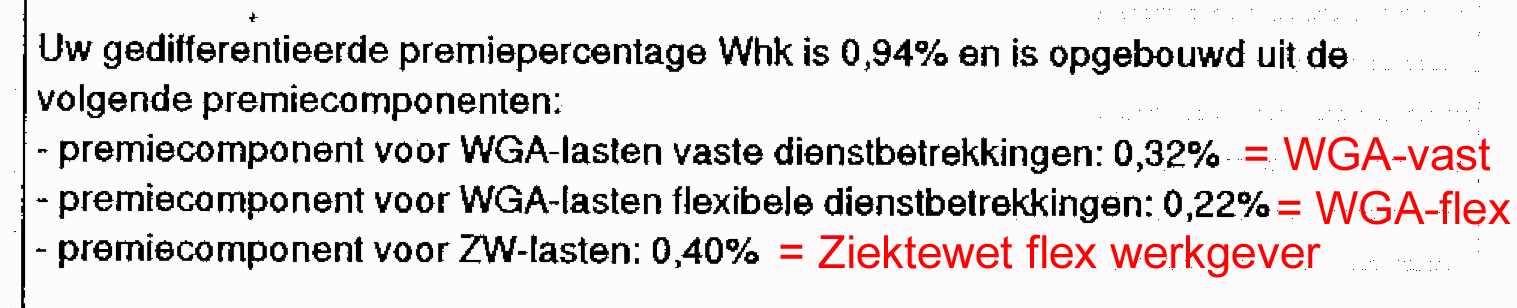 Vertaling beschikking fiscus Werkhervattingskas naar premies in Loon U hebt eind december of begin januari de beschikking Loonheffingen Gedifferentieerd premiepercentage Werkhervatingskas 2016 van de