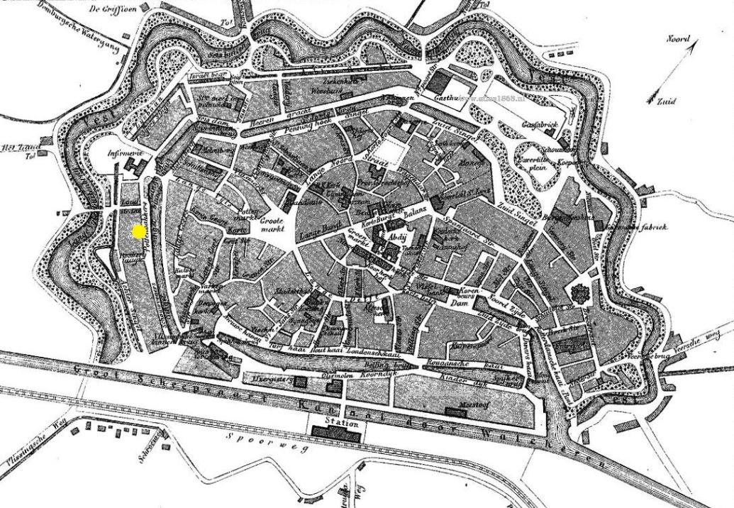 In 1881 (geboorte Francina) : wijk Q nr 54 = Pottenbakkerssingel 8 In 1884 (geboorte Leunis) : wijk P nr 47 = Kousteensedijk 20 In 1890