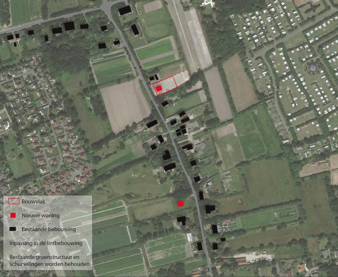 14 Afbeelding 7: Luchtfoto locatie Koolweg tussen 44 en 46, Ouddorp met daarop aangegeven de nieuw te realiseren woning (omlijnd). 6.