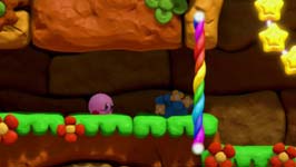 11 Regenboogtouwen gebruiken Kirby kan langs regenboogtouwen rollen, hebben ook nog andere nuttige functies!