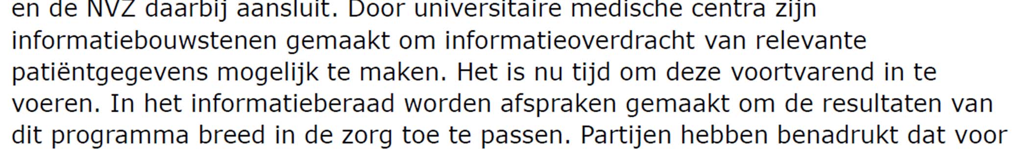 Brief minister Schippers, VWS uit