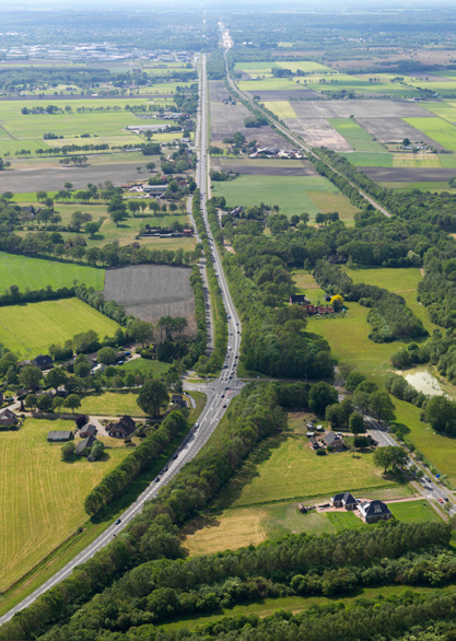 De N35 tussen Nijverdal en Wierden wordt steeds drukker.