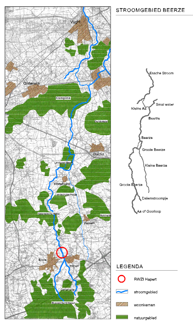 Essche Stroom Kampina De Mortelen Grote Beerze Smalwater Beerze Landgoed Baest Landschotse Heide Neterselsche Heide Kleine Beerze rioolwaterzuivering Het