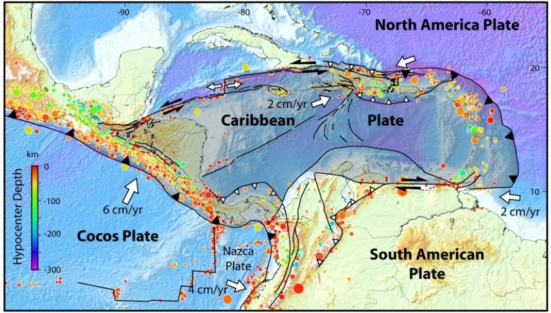 De aardbeving voor de kust van Portugal in 1755 (1 november, M= 8-8.5) heeft een tsunami golf van 7m bij Saba en 4,5m bij Sint Maarten gegenereerd [1]. Metingen voor St.