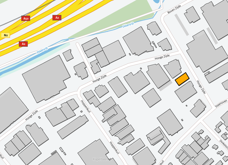 LOCATIEAANDUIDING BEREIKBAARHEID Het bedrijventerrein heeft snelle verbindingen naar de snelweg (zowel de op- en afrit naar de A2 in Best, als de op- en afrit naar de A2 en A58 nabij