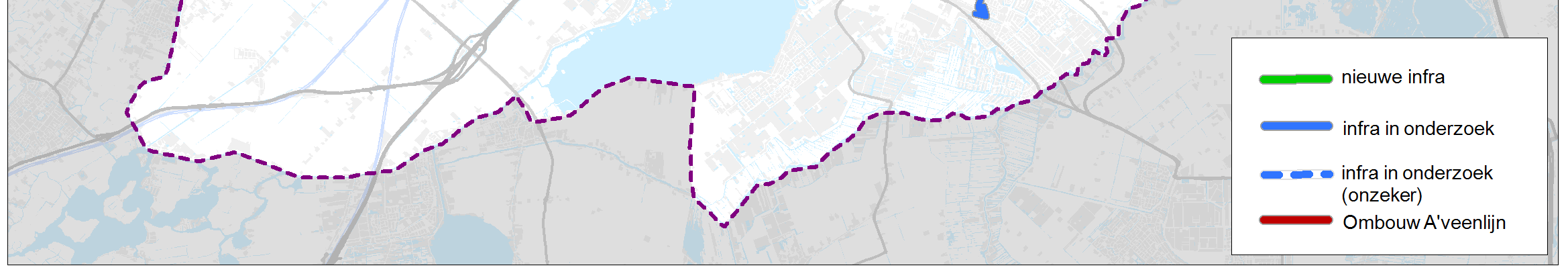 Figuur 5 Overzicht van bestaande en nieuwe projecten t.b.v. het openbaar vervoer in Concessiegebied Amstelland-Meerlanden Voor het gebruik van bepaalde infrastructuur gelden beperkingen.