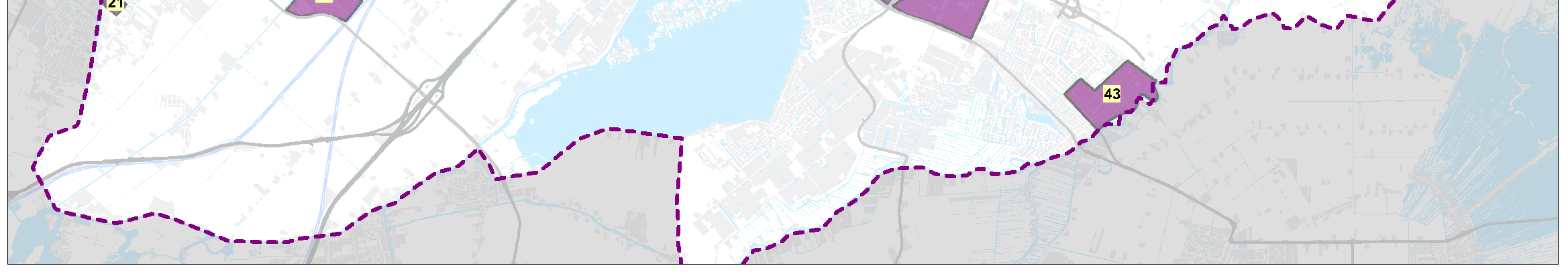 Figuur B3 Overzichtskaart Werkgebieden (update kaart nog nodig) Kerncijfers Werkgebieden (update nog nodig) Jaar Gemeente Aalsmeer 2012 Aantal arbeidsplaatsen Oppervlakte (in ha.