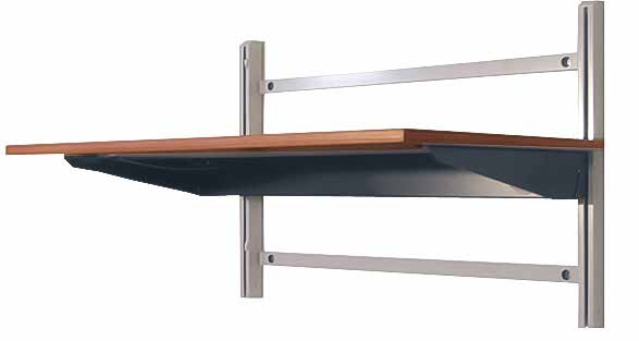 BST wandglider, een unieke, elektrisch hoogte verstelbaar tafellift systeem. Krachtige motor 100kg. belastbaar, wandframe op elk gewenste hoogte op te hangen.