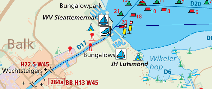 WISSEL WOUDSEND ZWEMVESTEN VERPLICHT SLOTERMEER NOORD 1300M SLOTERMEER ZW 10200M