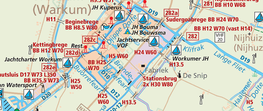 14 Hindeloopen - Workum (B2) Ploeg: B2 Afstand: 8.88km 0m: Wissel Hindeloopen B1-B2. 2150m: Brug.