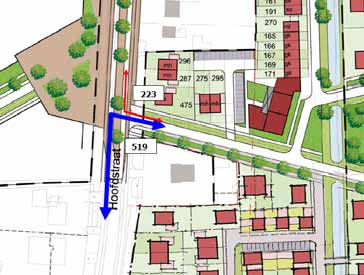 Figuur 3. verdeling verkeer Casterhoven fase 1 t/m 4 op de Broekdijk Voor de verdeling van het verkeer Casterhoven op de Hoofdstraat is een andere verdeling gemaakt.