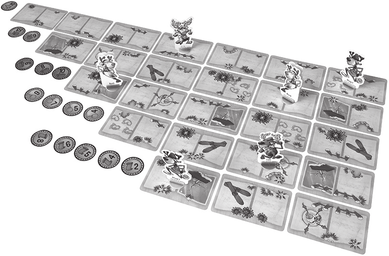 NL SPELREGELS van 3 kaarten Het Parcours Van De Brieven Voor De Kerstman, het parcours van 4 kaarten Het Parcours Van De Kerstversieringen, het parcours van 5 kaarten Het Parcours Van De