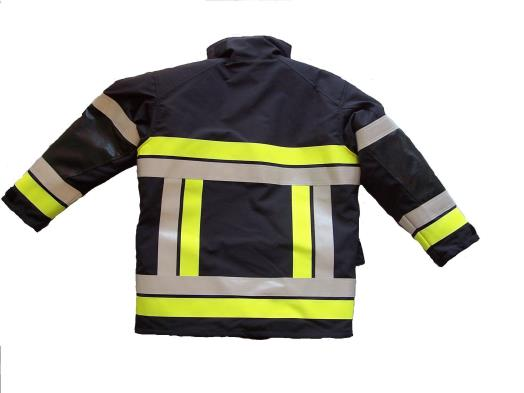 Interventiepak Brandweerjas US02-V - Volgens technische specificaties van Belgische Brandweer - Hoogste kwaliteit reflecterende striping getest volgens EN471 en EN469 - Kraag met aanpasbaar sluitende