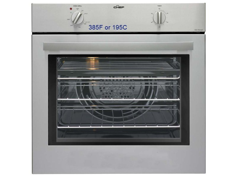 Stap 4 bereiden van de oven Verwarm de oven voor op 385F (195C). Als je deze gids al een keer klaar bent en weer bakken, verhogen de temperatuur lichtjes - 395F (200C) of 400F (205C).