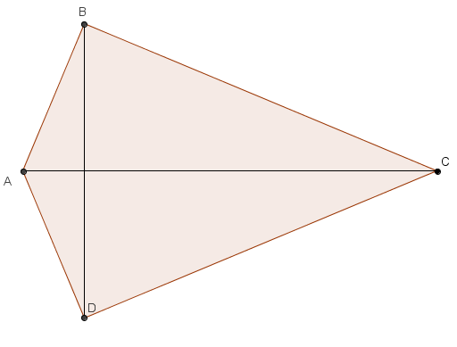 PROBLEEM 1 Stelling van Pythagoras en gelijkvormige driehoeken Hieronder staat een vlieger (kite) ABCD getekend.