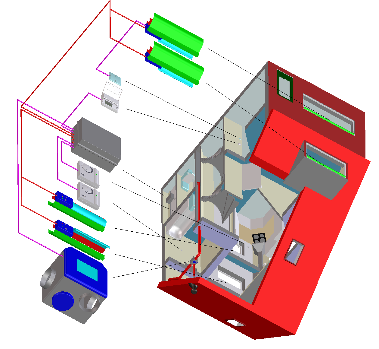 3. Beschrijving van het Airtronic-system Het Airtronic-system is een ventilatiesysteem waarbij gecontroleerde natuurlijke toevoer, via zelfregelende roosters plaatsvindt.