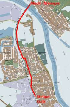 - Het bieden van een alternatief voor de geleidelijk dichtslibbende (snel)wegen ten zuiden van Nijmegen, en voor de overvolle treinen tussen Cuijk en Nijmegen - Het stimuleren van een gezond en